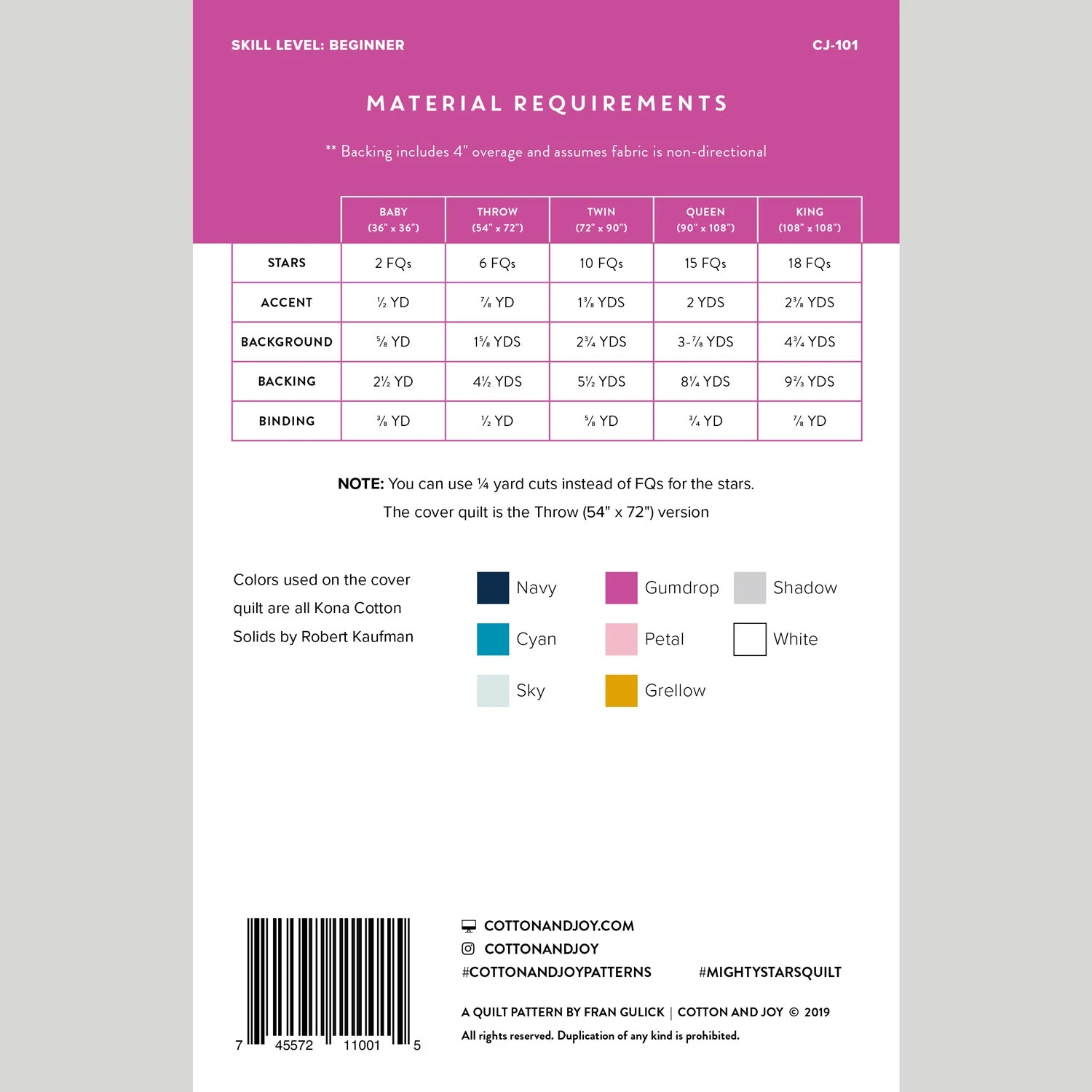 Digital Download - Mighty Stars Quilt Pattern 2 Digital Download - Mighty Stars Quilt Pattern - Image 2