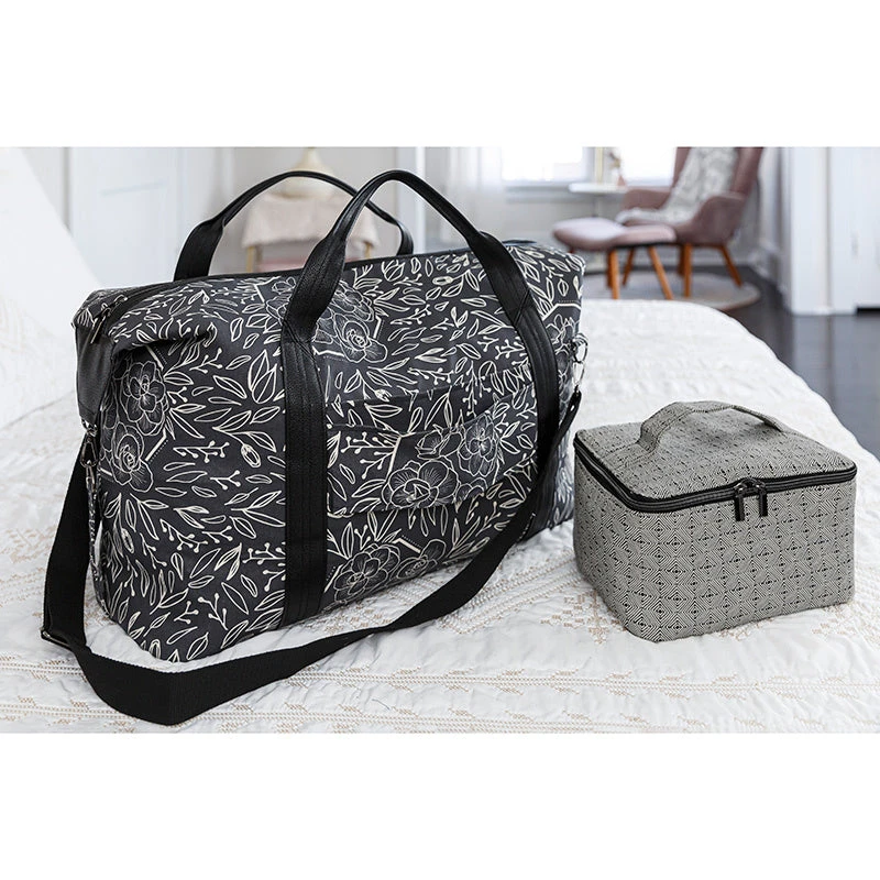 Hamilton Travel Duffle Kit - Black Faux Leather 1 Hamilton Travel Duffle Kit - Black Faux Leather