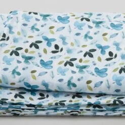 Enchantment - Leaf Toss Teal 3 Yard Cut