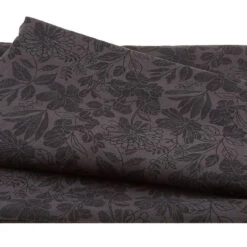 Pen And Ink - Floral Dark Charcoal 118" Wide Backing 3 Yard Cut