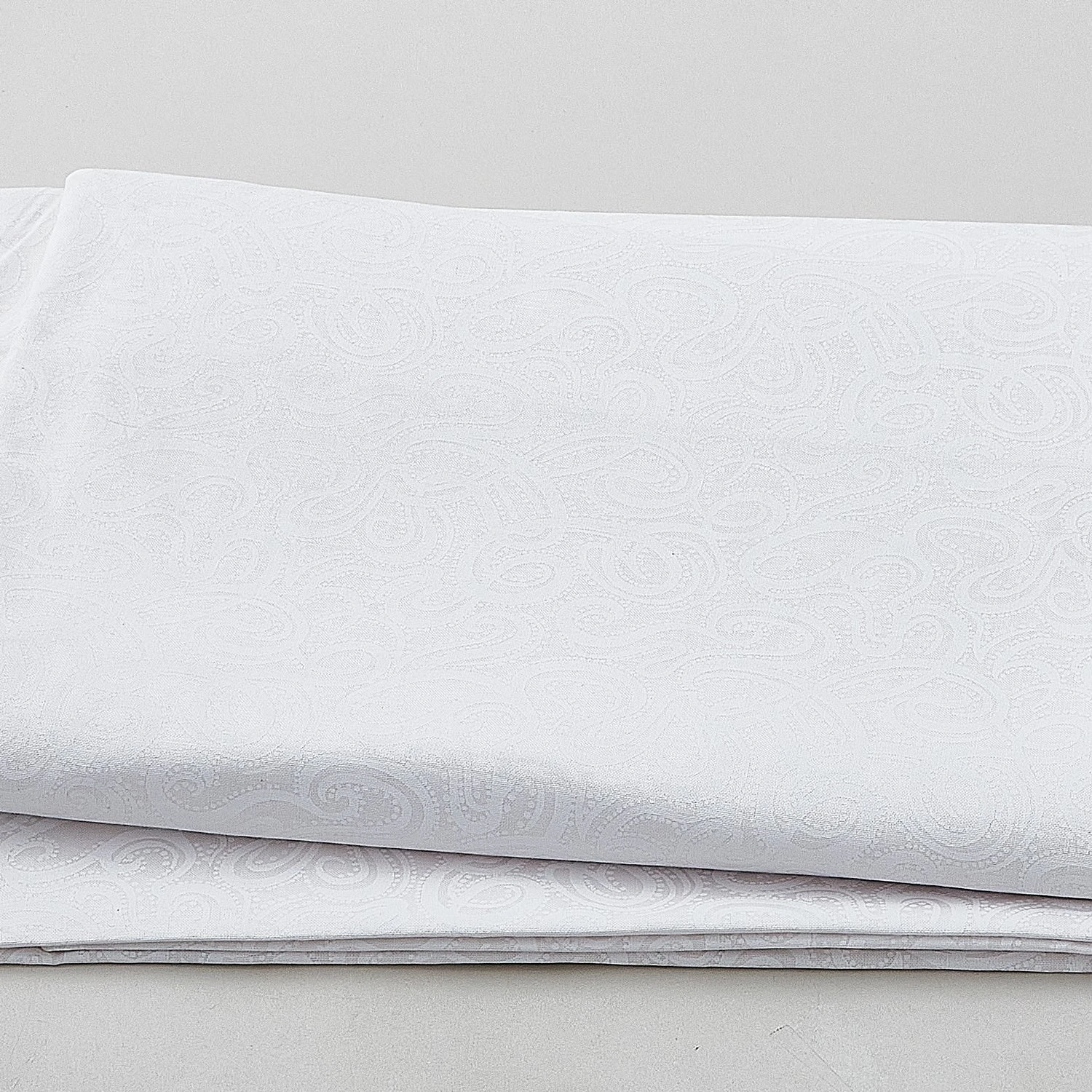 Infinity - Flowing Ribbon With Dots Pigment White On White 108" Wide 3 Yard Cut 1 Infinity - Flowing Ribbon With Dots Pigment White On White 108" Wide 3 Yard Cut