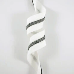 Emmaline #5 Zippers-by-the-Yard - White With Gunmetal