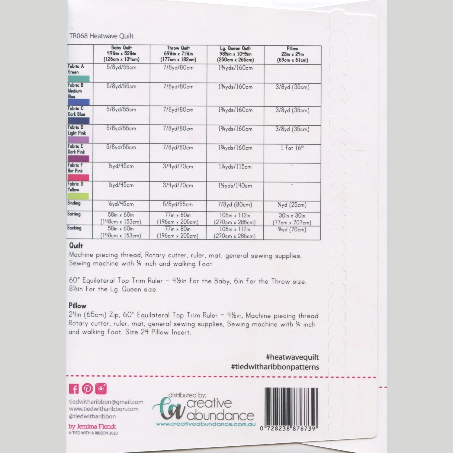 Heatwave Quilt Pattern 2 Heatwave Quilt Pattern - Image 2