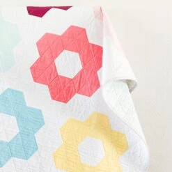 Digital Download - Hexie Blooms Quilt Pattern -Clover Outlet Store 76a402a7 4163 3ecf 8c88 265c08e064ee