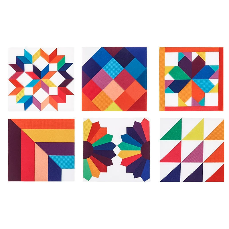 Missouri Star Iron-on Patchwork Quilt Blocks - 5" X 5" Bright 20pk 1 Missouri Star Iron-on Patchwork Quilt Blocks - 5" X 5" Bright 20pk