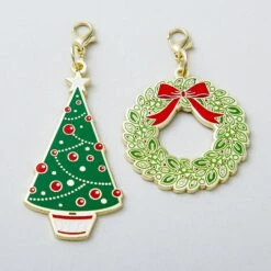 Sew Cute Zipper Pulls - Tree & Wreath