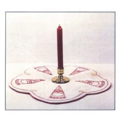 Gnomes In The Round Tabletopper Redwork Kit