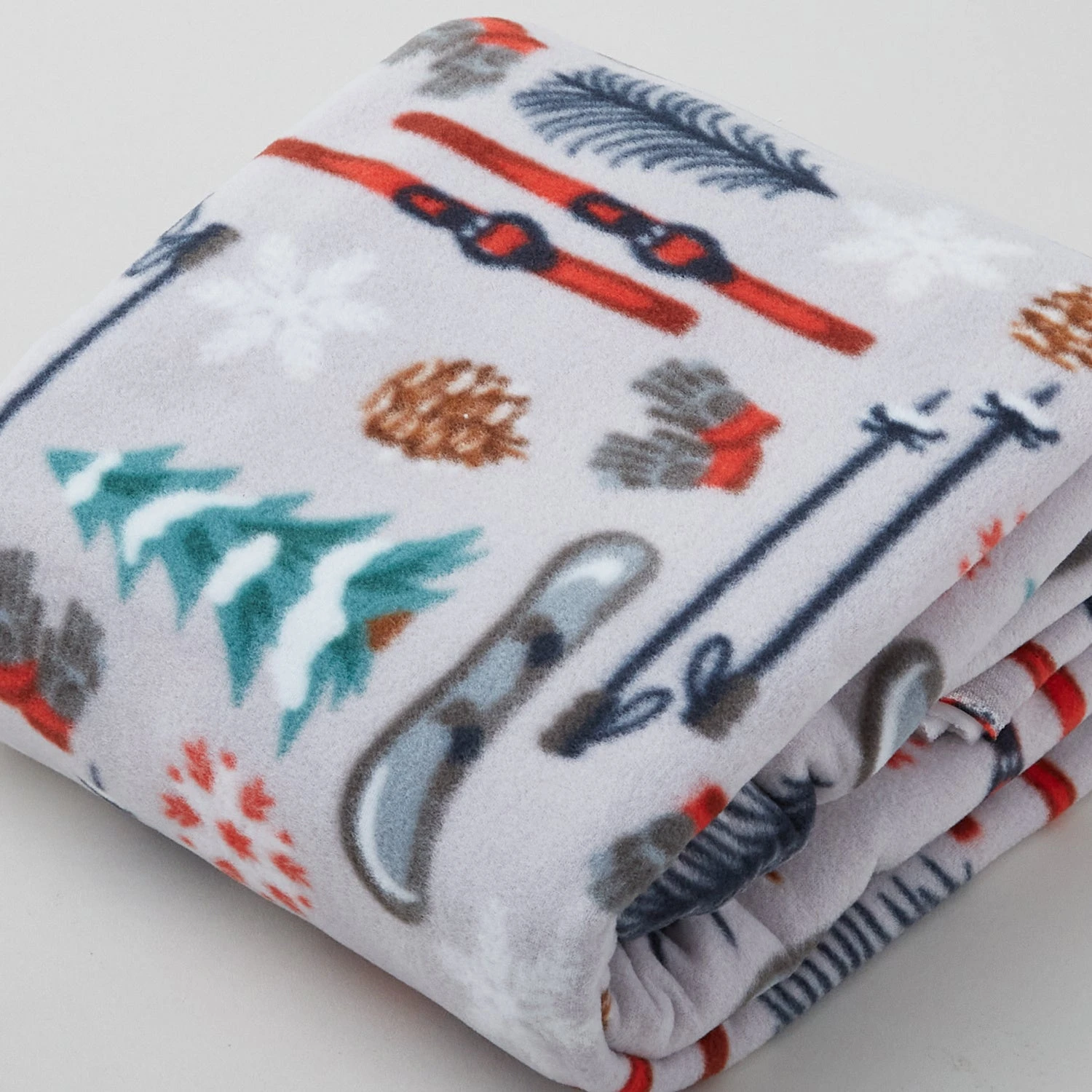 Winterfleece Prints - Winter Lodge Grey 2 Yard Cut 1 Winterfleece Prints - Winter Lodge Grey 2 Yard Cut