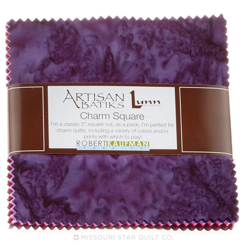 Artisan Batiks Solids - Prisma Dyes Plum Perfect Charm Pack - Image 2