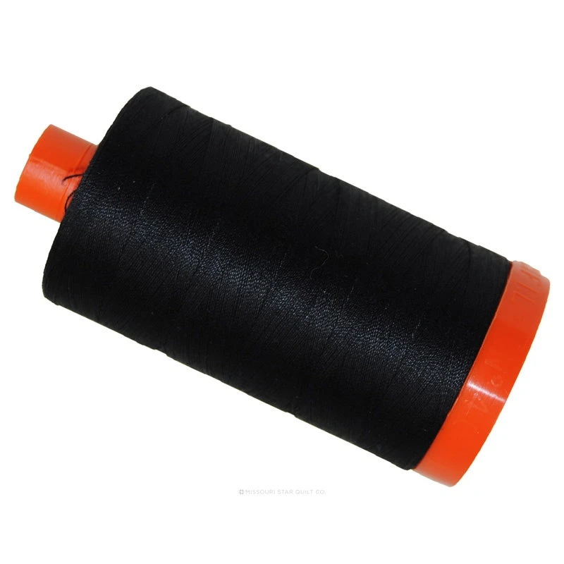 Aurifil 50 WT Cotton Mako Large Spool Thread Black 1 Aurifil 50 WT Cotton Mako Large Spool Thread Black