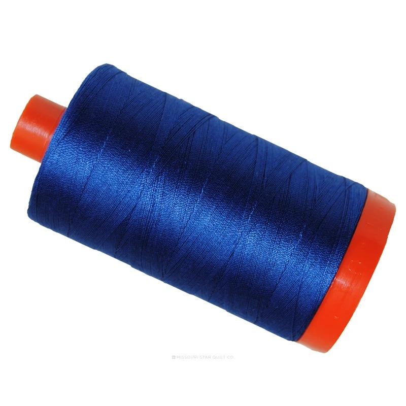 Aurifil 50 WT Cotton Mako Large Spool Thread Dark Cobalt 1 Aurifil 50 WT Cotton Mako Large Spool Thread Dark Cobalt