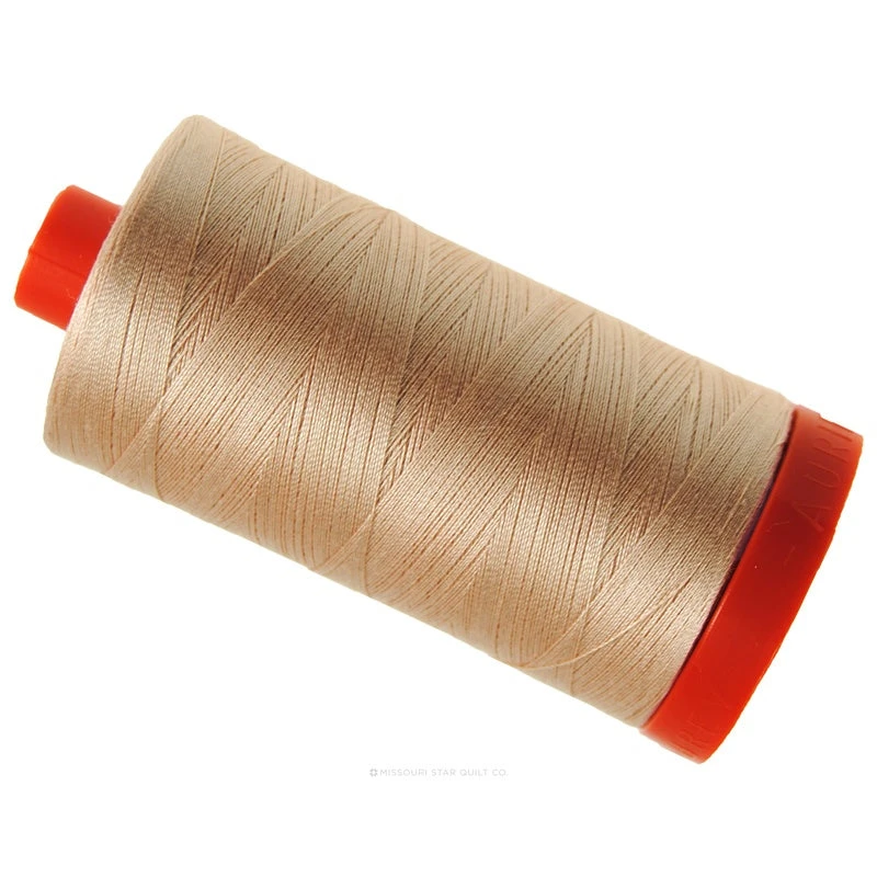 Aurifil 50 WT Cotton Mako Large Spool Thread Shell 1 Aurifil 50 WT Cotton Mako Large Spool Thread Shell