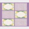 Monthly Placemat Panels - April Daffodil Purple Placemat Panel