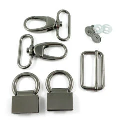 The Double Flip Shoulder Bag Hardware Kit - Gunmetal