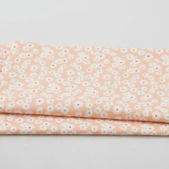 Nana Mae 6 - White Flowers Peach 2 Yard Cut