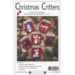 Christmas Critters Ornaments Kit -Clover Outlet Store christmas critters ornaments kit k0919 rachels of greenfield rachel pellman 959960