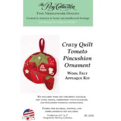 Crazy Quilt Tomato Pincushion Ornament Kit -Clover Outlet Store crazy quilt tomato pincushion ornament kit pc 2542 the posy collection posy lough 741c9e