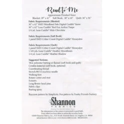 Cuddle® Kit - Read To Me Forest -Clover Outlet Store cuddle kit read to me forest ckreadtomeforest shannon fabrics 601230