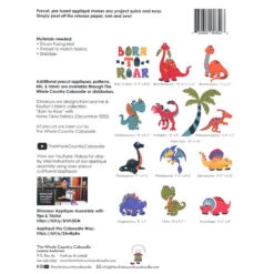 T-Rex Precut Fused Applique Pack -Clover Outlet Store e2b01867 d9c9 3f83 bfb6 f52a516a452d