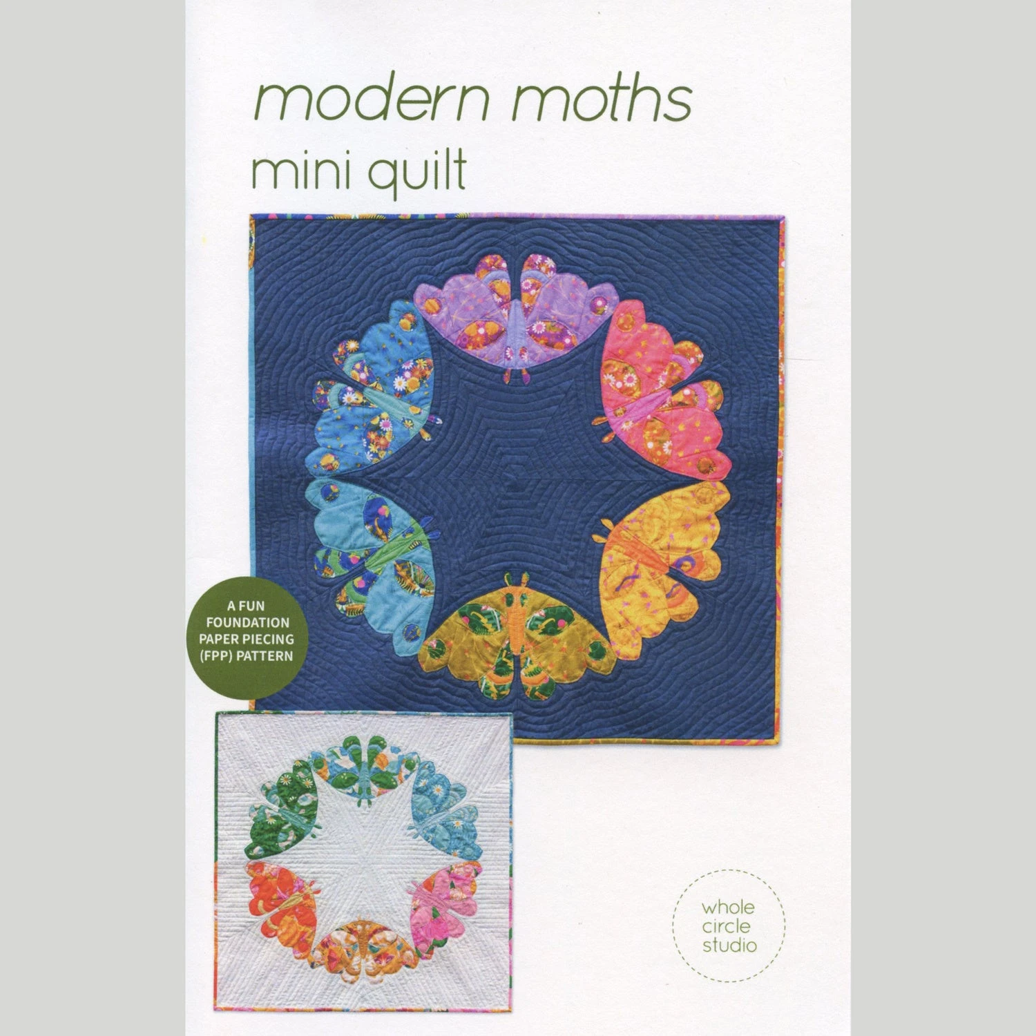 Modern Moths Quilt Pattern 1 Modern Moths Quilt Pattern