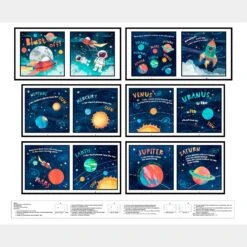 Blast Off! - Planets Book Navy Panel