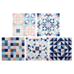 Missouri Star Iron-on Patchwork Quilt Blocks - 10" X 10" Cottagecore 5pk