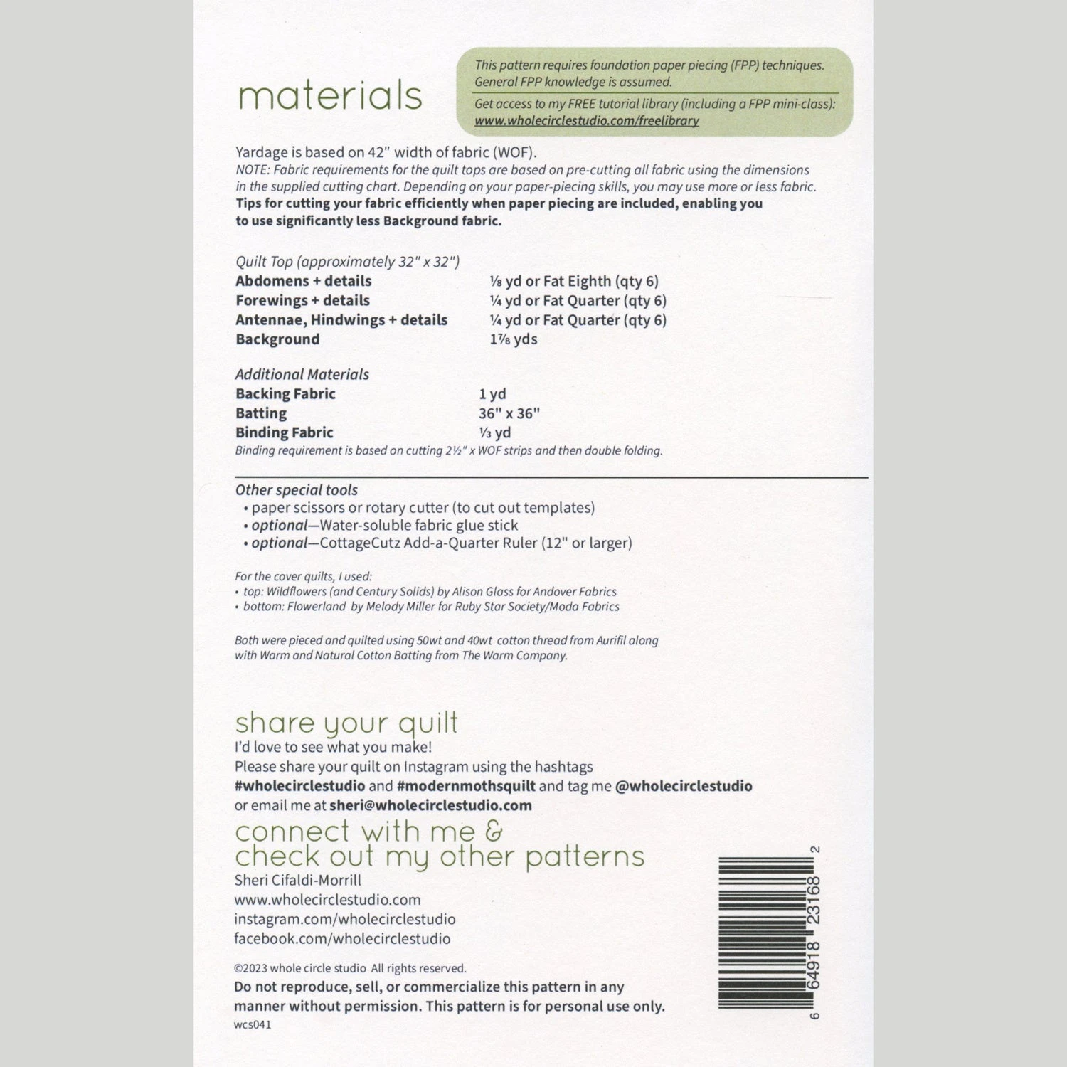 Modern Moths Quilt Pattern 2 Modern Moths Quilt Pattern - Image 2