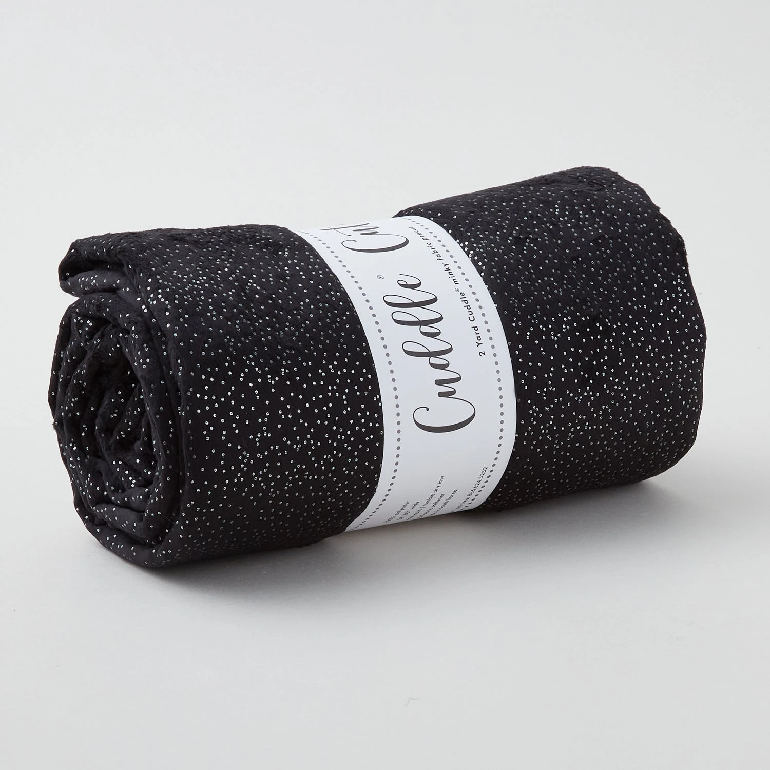 Sparkle Cuddle - Black/Silver Metallic 2 Yard Cut 1 Sparkle Cuddle - Black/Silver Metallic 2 Yard Cut