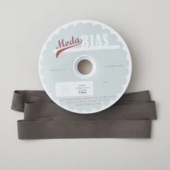 Bella Solid Bias Binding 20 Yard Spool - Etchings Charcoal