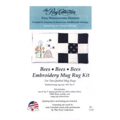 Bees Bees Bees Mug Rug Kit -Clover Outlet Store fbf3411b ec81 3522 9a4c c9cd89a18411