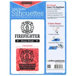 Firefighter Laser Silhouette Precut Fused Appliqué Pack -Clover Outlet Store firefighter laser silhouette precut fused appliqu pack 35273 debra gabel ta zebra patterns 313708 46a032d4 f46f 432f 92a6 8a40084f8421