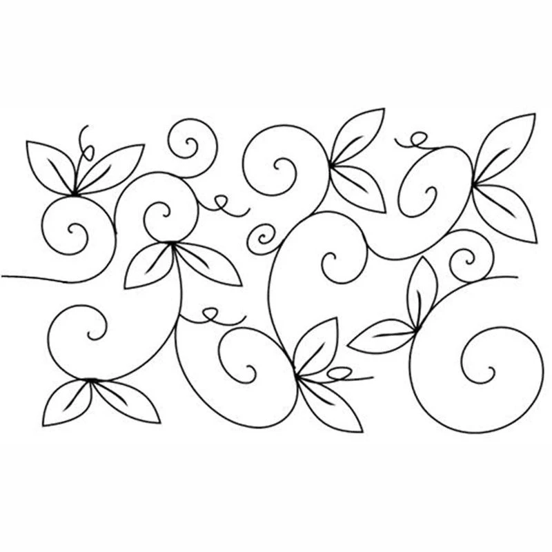 Full Line Stencil - Whimsical Garden 1 Full Line Stencil - Whimsical Garden