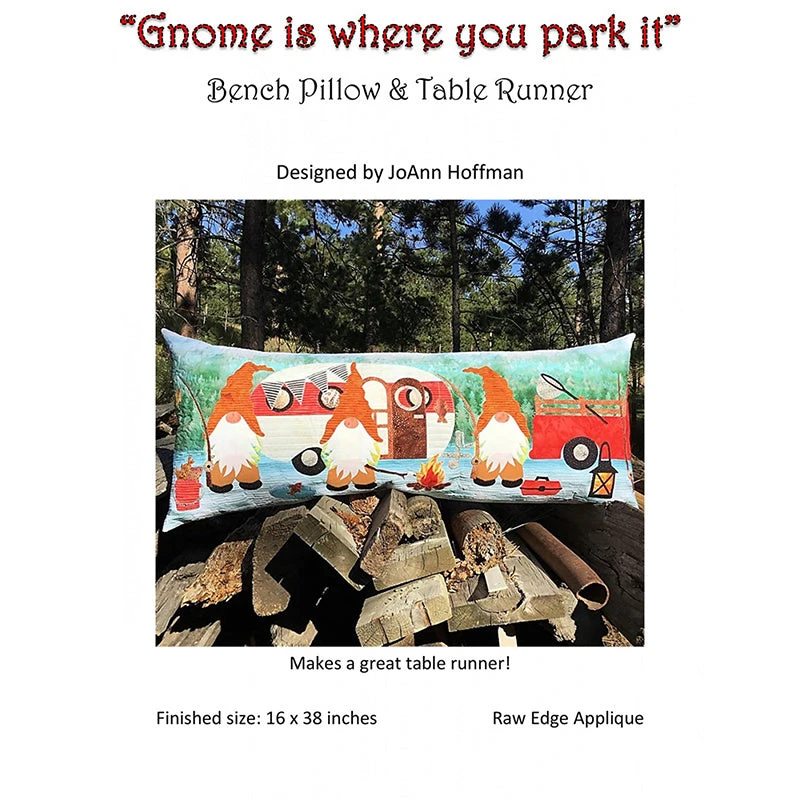 Gnome Is Where You Park It Bench Pillow Pattern 1 Gnome Is Where You Park It Bench Pillow Pattern