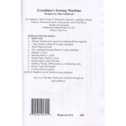 Grandma's Sewing Machine Watercolor Kit -Clover Outlet Store grandmas sewing machine watercolor kit grandmassewinmachine whims watercolor quilt kits mim schlabach 461fd9 d3e97a3c 3ea7 4ee8 9d23 2cb0bd604ec3