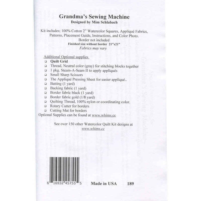 Grandma's Sewing Machine Watercolor Kit - Image 4