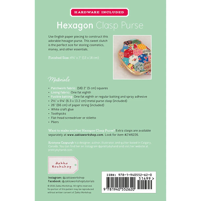 Hexagon Clasp Purse Kit 6 Hexagon Clasp Purse Kit - Image 6