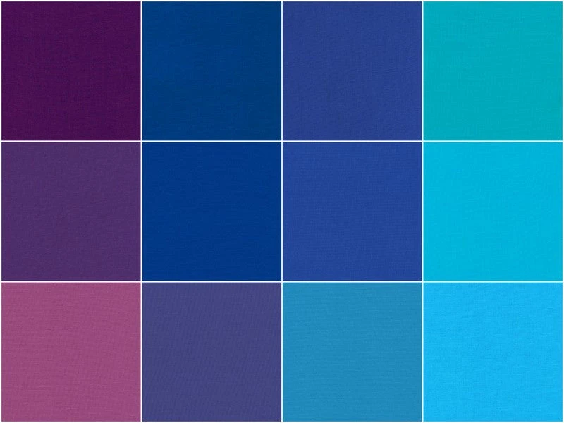 Kona Cotton - Peacock Palette Fat Quarter Bundle 3 Kona Cotton - Peacock Palette Fat Quarter Bundle - Image 3