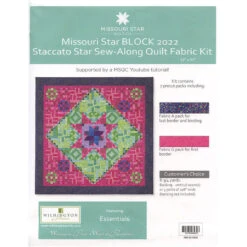 Missouri Star BLOCK 2022 Staccato Star Quilt Sew-Along Fabric Kit -Clover Outlet Store missouri star block 2022 staccato star quilt sew along fabric kit 590 35 590s missouri star quilt co missouri star quilt co 162ff4