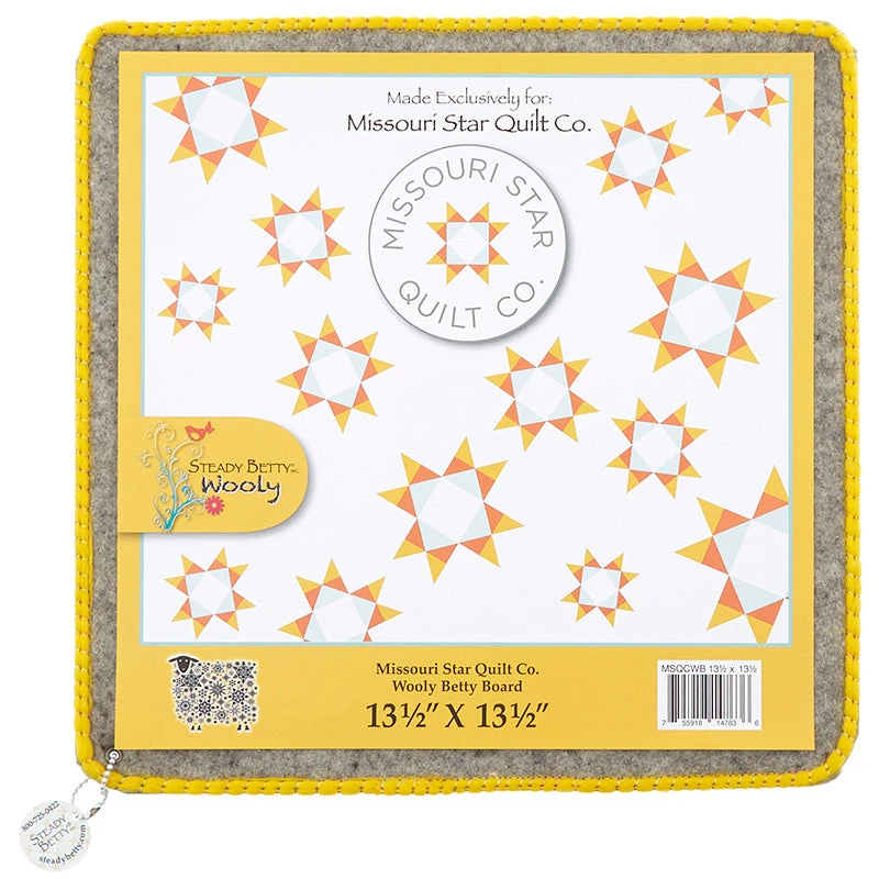Missouri Star Wooly Betty Board - 13.5" X 13.5" Gold Border