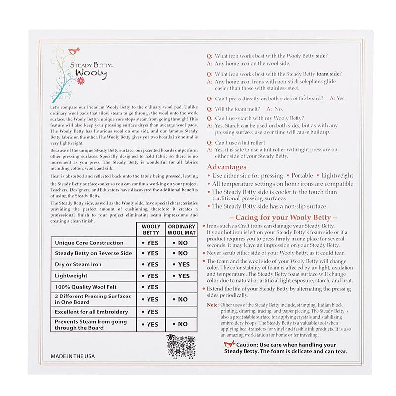 Missouri Star Wooly Betty Board - 13.5" X 13.5" Gold Border - Image 4