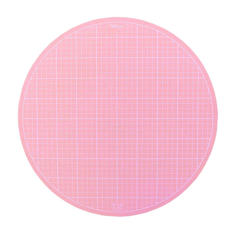 Sue Daley 10" Round Rotating Cutting Mat - Pink - Image 2