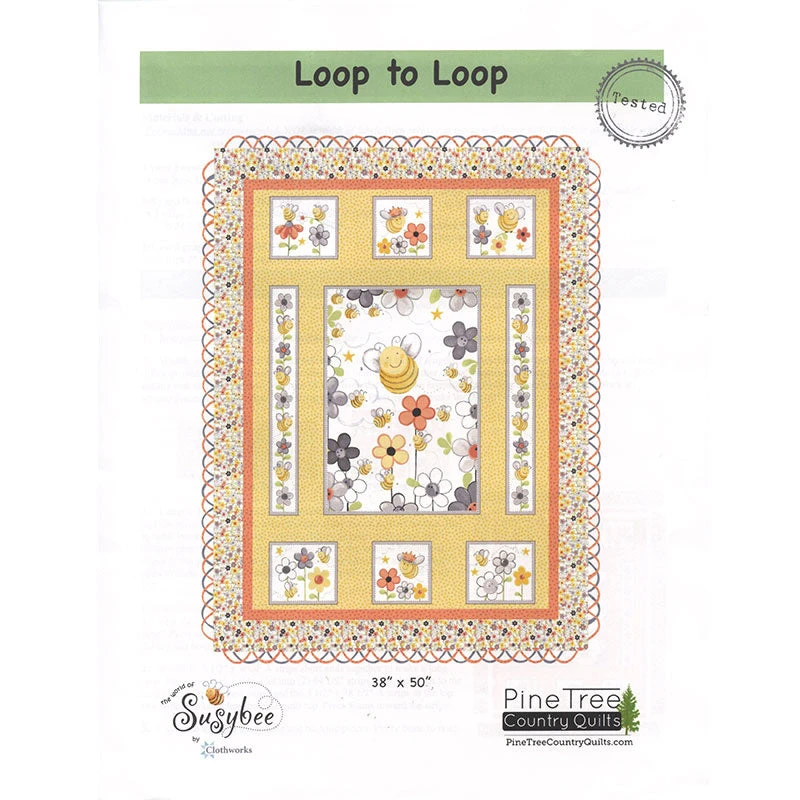 Sweet Bees Loop To Loop Quilt Kit - Image 3