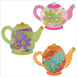Tea Party Tea Pots Fusible Appliqué Shapes