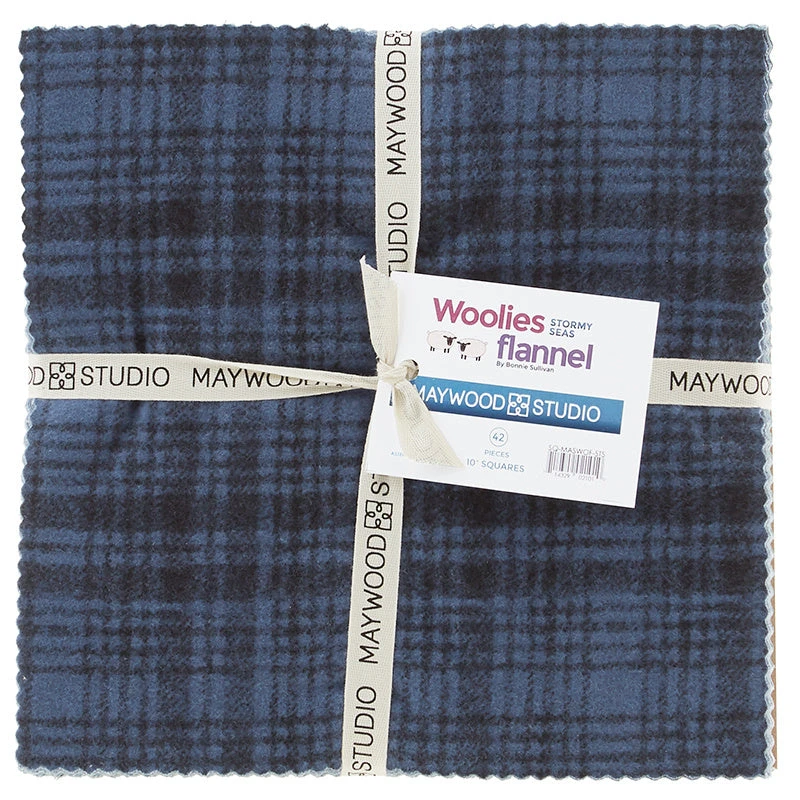 Woolies Flannel Stormy Seas 10" Squares 2 Woolies Flannel Stormy Seas 10" Squares - Image 2